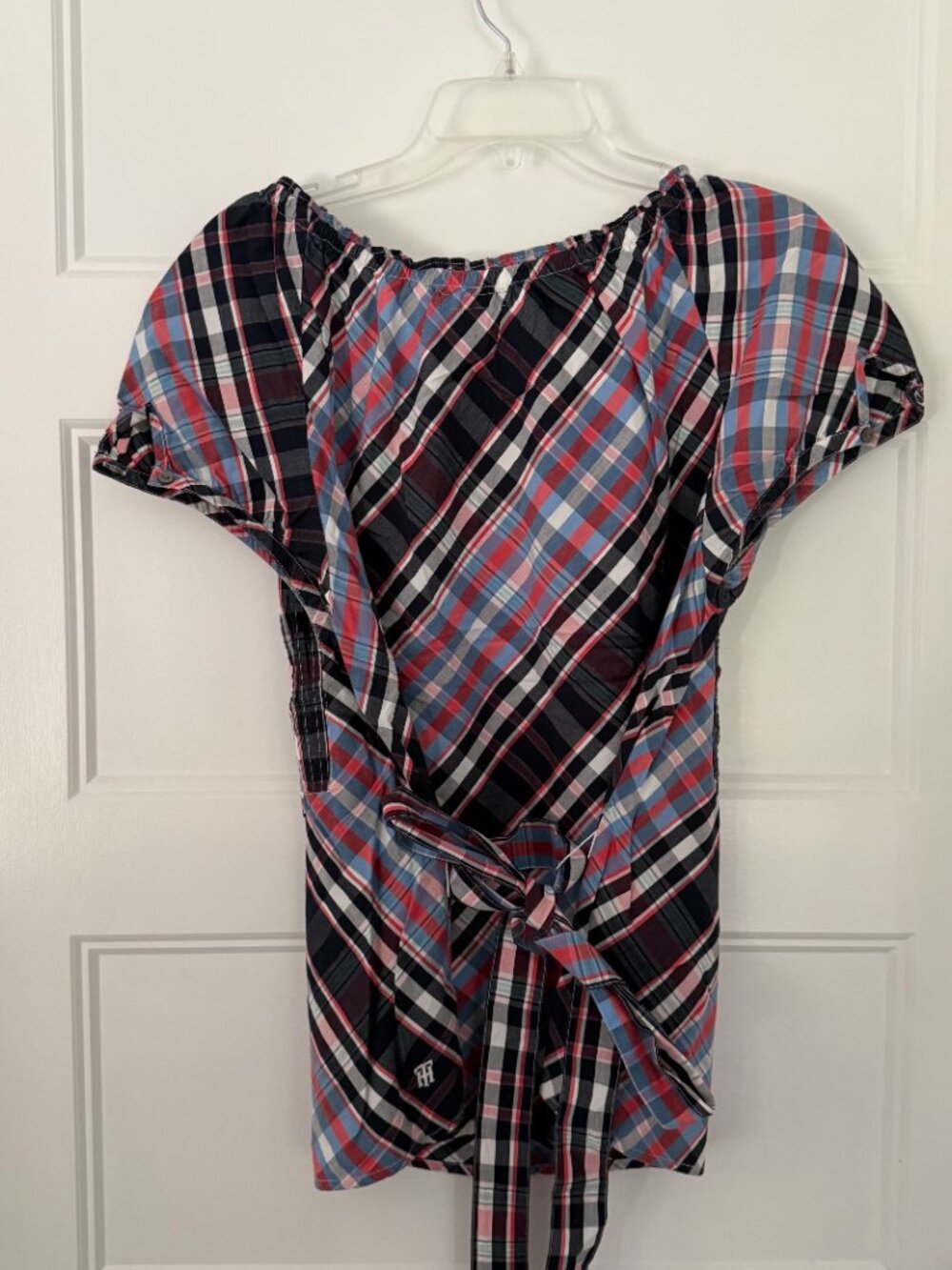 Tommy Hilfiger - Plaid Pattern Shirt with Belted Waist - XL - Picture 3 of 7